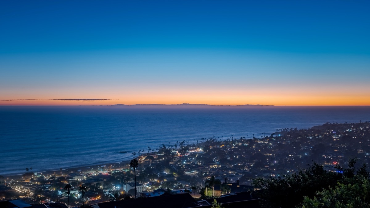 Coastline at dusk